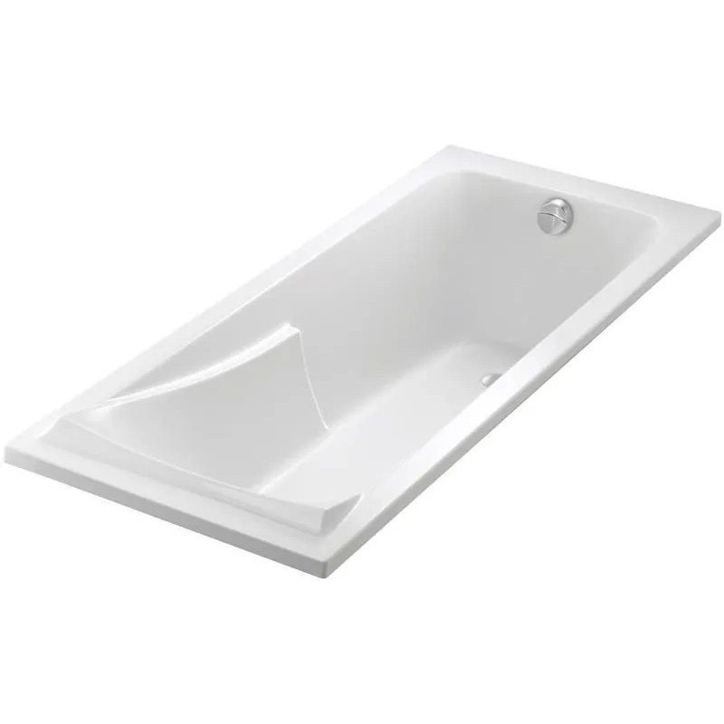 Baignoire Rectangulaire Encastrée 170x75cm JACOB DELAFON Corvette 3 en Minéracryl Blanc avec Pieds Réglables - E60901-00