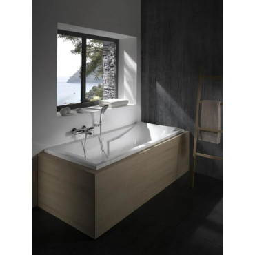 Baignoire Rectangulaire Encastrée 170x75cm JACOB DELAFON Corvette 3 en Minéracryl Blanc