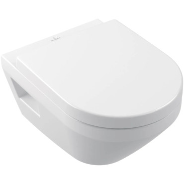 Pack Toilette WC Suspendu VILLEROY & BOCH Architectura Sans Bride avec Abattant Frein de Chute Blanc - 5684CL01