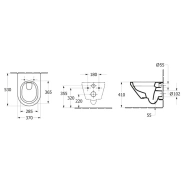Pack Toilette WC Suspendu VILLEROY & BOCH Architectura Sans Bride avec Abattant Frein de Chute