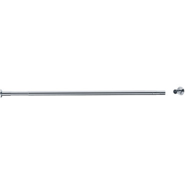 Porte-Rideaux Droit Extensible PELLET 118-210cm Ø20mm Laiton Chromé - 004643 - NEUF