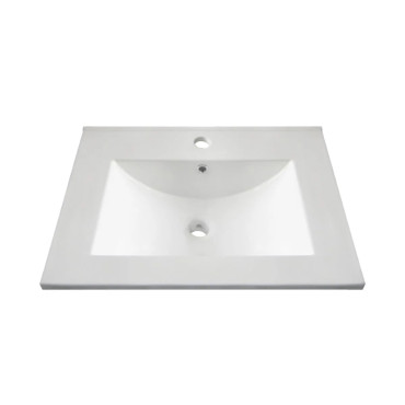 Plan Vasque Céramique 80cm ALTERNA Primeo Kit Blanc - 4507198 - NEUF