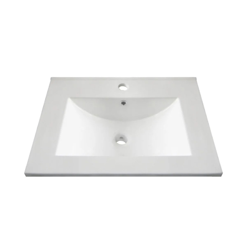 Plan Vasque Céramique 80cm ALTERNA Primeo Kit Blanc - 4507198 - NEUF