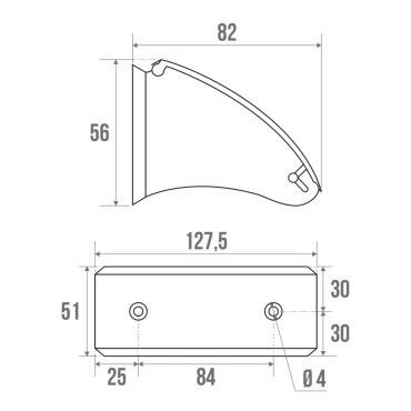 Distributeur de Rouleau de Papier Toilette WC PELLET 127x82x56mm Inox
