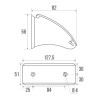 Distributeur de Rouleau de Papier Toilette WC PELLET 127x82x56mm Inox