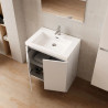 Meuble Salle de Bain 60cm ALTERNA Primeo 2 Portes Blanc - 4799147 - NEUF