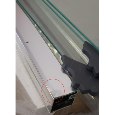 Paroi de Douche Coulissante TYXO Angle Sans Seuil 80x90cm Gauche - L13TXCAS0033G