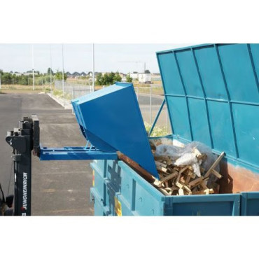 Benne Basculante 900L Öppen avec Entrée de Fourches Charge 2000kg -