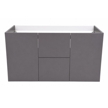 Meuble Sous-Vasque Salle de Bain ALTERNA Concerto L120cm 2 Portes Gris - 7762398 - NEUF Déclassé