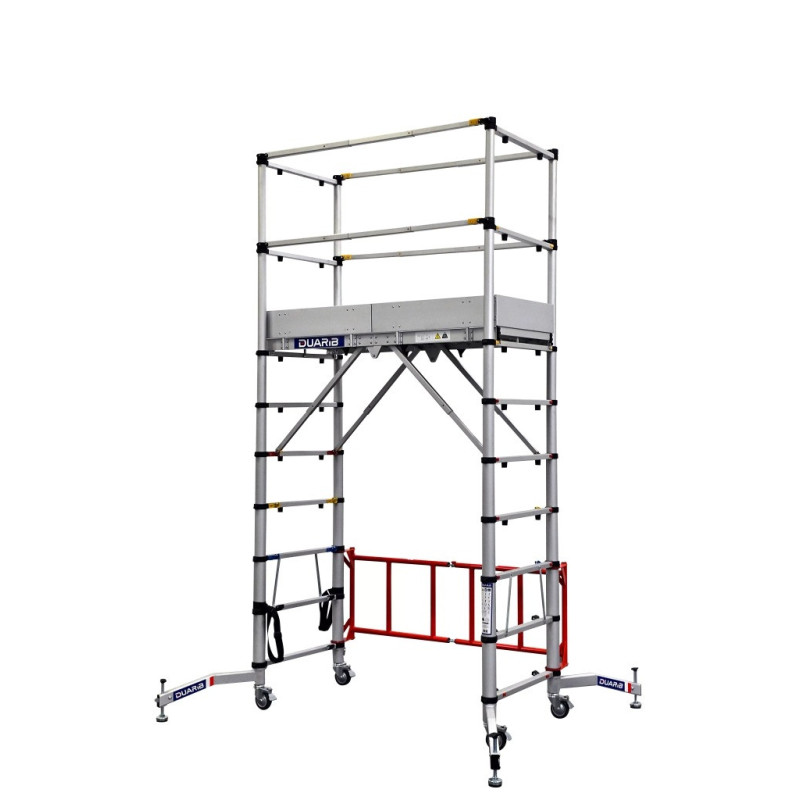 Échafaudage Roulant en Aluminium DUARIB Teletower Compact Sécurité Hauteur de Travail 4m - 7314020