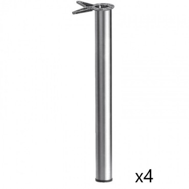 Lot de 4 Pieds de Table Inox CAMAR 705mm Ø60mm - 61570IX04RN - NEUF