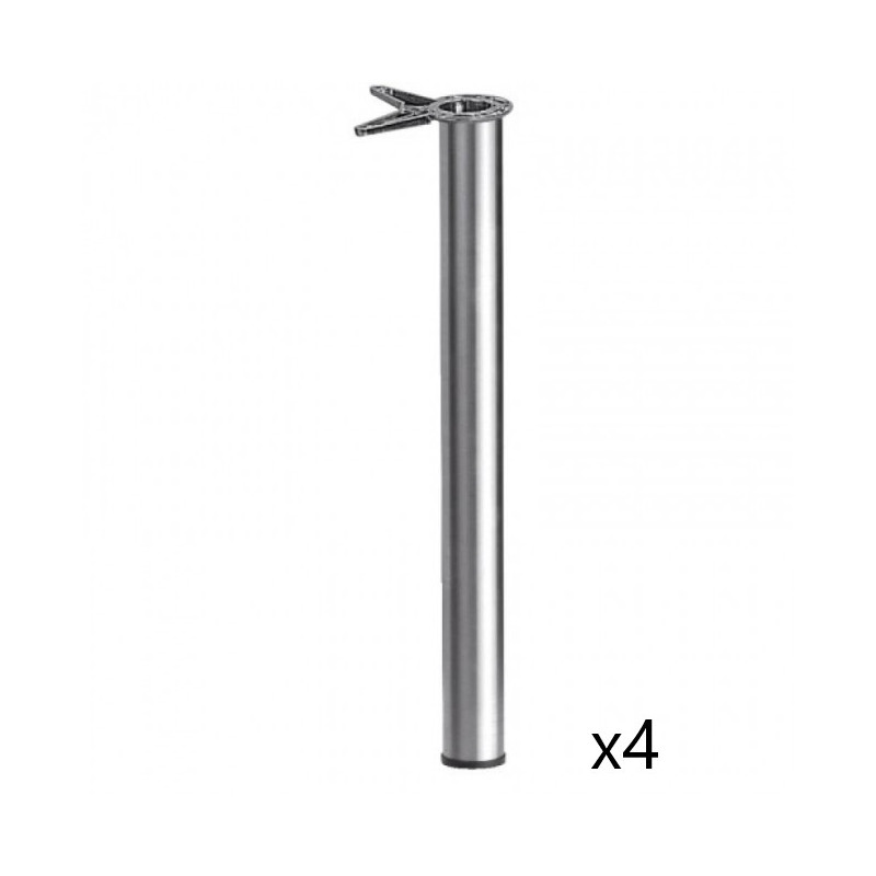 Lot de 4 Pieds de Table Inox CAMAR 705mm Ø60mm - 61570IX04RN - NEUF
