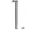 Lot de 4 Pieds de Table Inox CAMAR 705mm Ø60mm - 61570IX04RN - NEUF