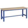 Établi d'Atelier Poste de Travail Fixe 180x75cm SOFAME Si40 Plateau Hêtre Charge 1500kg - A435126