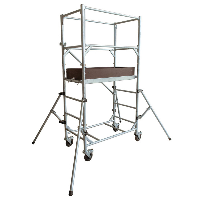Échafaudage Roulant Acier Galvanisé TUBESCA Goliath 120 Hauteur de Travail 3m - 03144001
