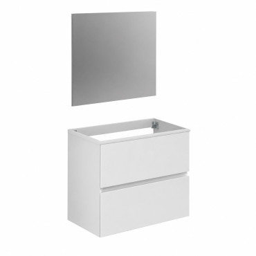 Meuble Sous-Vasque et Miroir ALTERNA Primeo Blanc - 4929543 - NEUF Déclassé