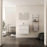 Meuble Sous-Vasque et Miroir ALTERNA Primeo Blanc - 4929543 - NEUF