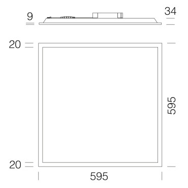 Lot de 11 Dalles LED 26W DISANO Rodi 830 Plafond 60x60cm  - 15024200 - NEUF