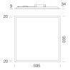 Lot de 11 Dalles LED 26W DISANO Rodi 830 Plafond 60x60cm  - 15024200 - NEUF