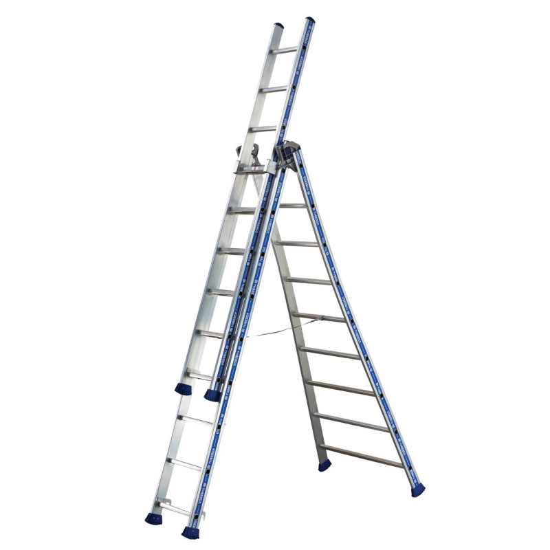 Échelle Transformable TUBESCA Platinium 300 Pro 3 Plans 3x9 Marches H692cm - 02443609 - NEUVE
