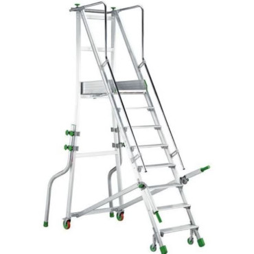 Escabeau Plate-Forme Individuelle Mobile FACAL 9 Marches Ergonomique à Poignées PIR
