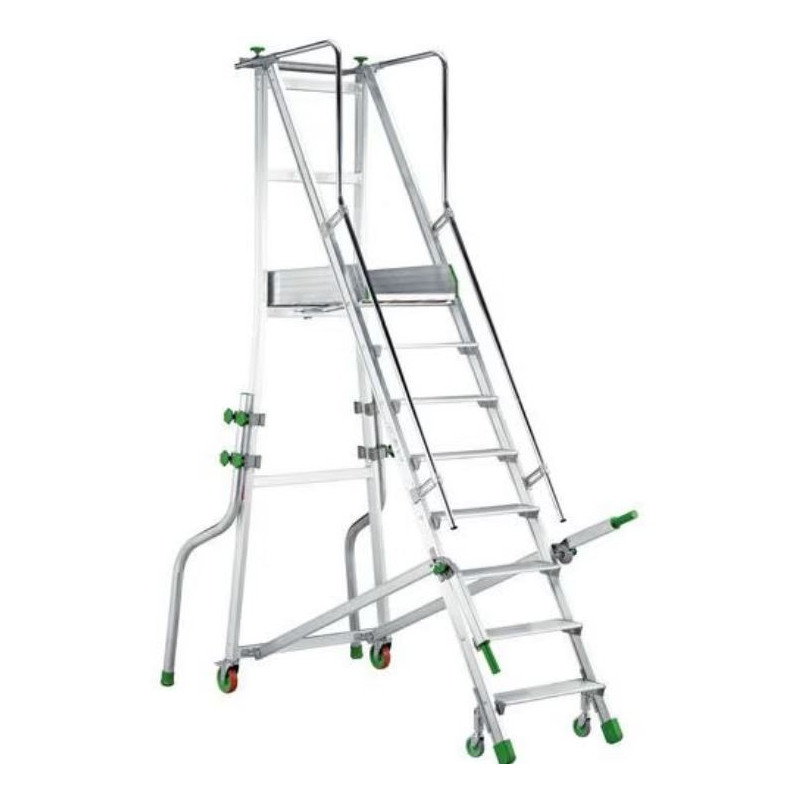 Escabeau Plate-Forme Individuelle Mobile FACAL 9 Marches Ergonomique à Poignées PIR