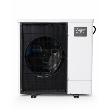 Vue de face de l’unité extérieure Mitsubishi Electric Ecodan R32 12 kW PUZ-SWM120VAA