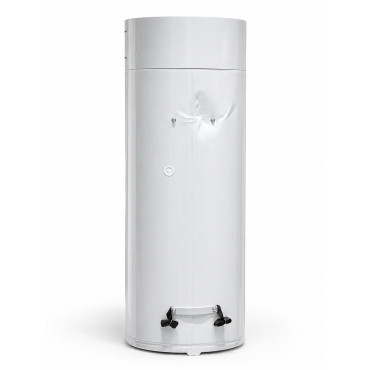 Vue arrière du chauffe-eau thermodynamique Atlantic Aquacosy Evolution 185L avec enfoncement visible