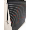 Détail des ailettes légèrement déformées sur l’échangeur de l’unité extérieure Panasonic CU-2Z35CBE