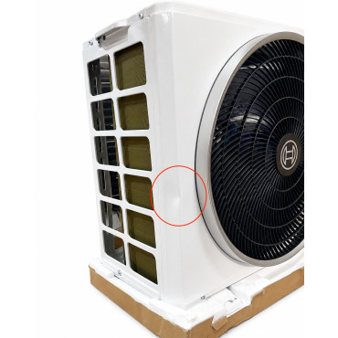 Unité extérieure Bosch Climate 5000 M multisplit 5,3 kW – vue en angle montrant le ventilateur et le côté de l’appareil