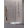 Paroi de douche avec retour fixe Alterna Concerto 2 80 x 195 cm – vue installée dans une salle de bain