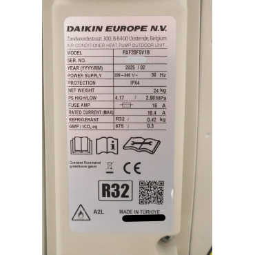 Unité Extérieure de Climatisation Réversible 2kW DAIKIN Sensira Inverter Monosplit RXF20F5V1B