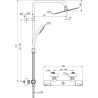 Colonne de Douche avec Mitigeur Thermostatique PORCHER Okyris D0495AA