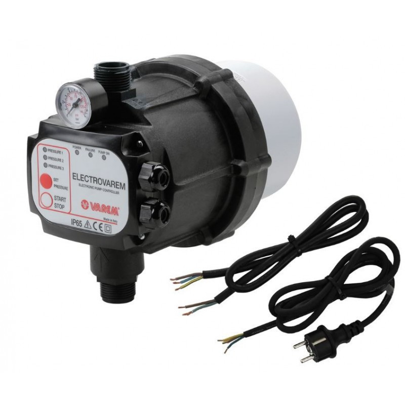 Contrôleur Électronique de Pression pour Pompe 3L 12A VAREM Electrovarem Plus avec Manomètre - EV003363PL22MC01 - NEUF