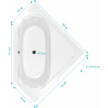 ALLIBERT - Baignoire D'angle Edena 140x140 - BAI023