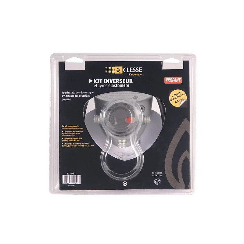 Kit Inverseur Gaz Propane CLESSE 2175Cavec 2 Lyres Elastomère - 827NNE1