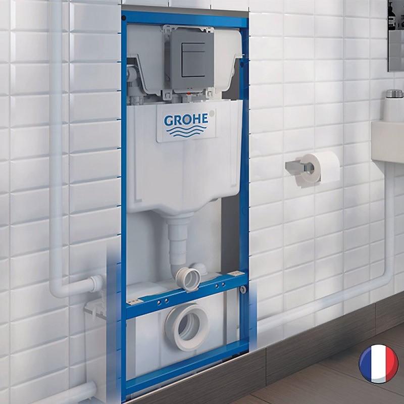 Broyeur WC Toilette Adaptable WATERMATIC Waterwall Bâti-Support, Plaque de Commande et Réservoir de Chasse - WATERWALL5518