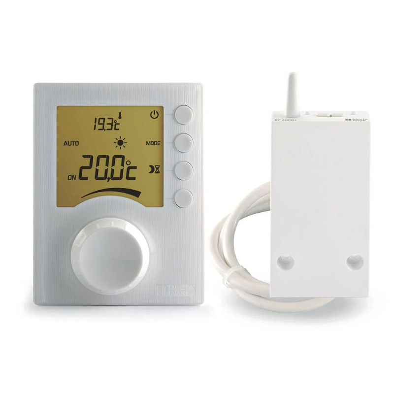 Thermostat d'Ambiance Radio Affichage Digital DELTA DORE Tybox 33 pour Chaudière-Pompe à Chaleur Non Réversible - 6053002 - NEUF