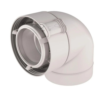 Coude 87° UBBINK Sekurit ø80/125mm PPTL/PVC pour Conduit de Fumée - 229520