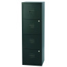 Meuble Classeur 4 Tiroirs de Bureau MTI H130xL41xP40cm Métallique Noir - PFA4-NR - NEUF Déclassé