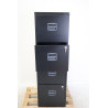 Meuble Classeur 4 Tiroirs de Bureau MTI H130xL41xP40cm Métallique Noir - PFA4-NR