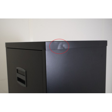 Meuble Classeur 4 Tiroirs de Bureau MTI H130xL41xP40cm Métallique