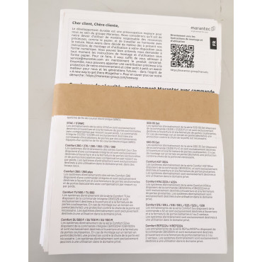 Kit de Commande pour Portail MARANTEC MAC CS 320 230V - KITCS320 - NEUF notices