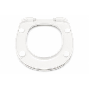 Abattant Toilette WC Duroplast avec Fermeture Ralentie Softclose Forme D Blanc - 001.20