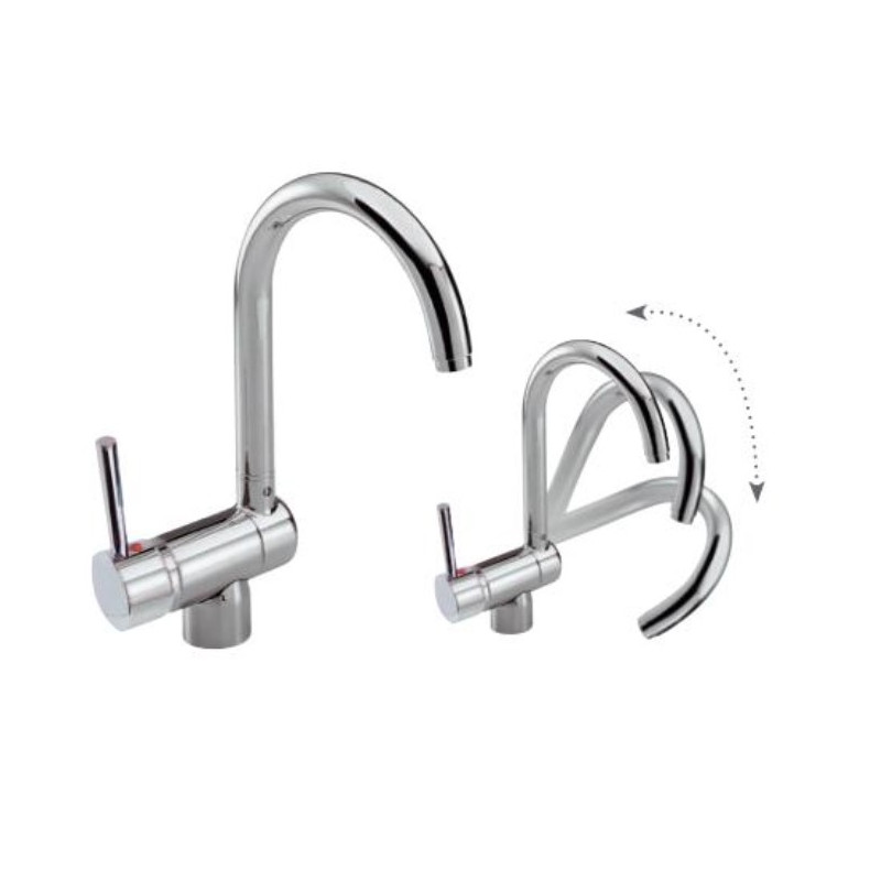 Mitigeur Évier Bec Rabattable OZE Provence Chromé - 18604 - NEUF