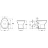 Cuvette WC sur Pied ROCA Polo Sortie Horizontale Alimentation Indépendante Blanche