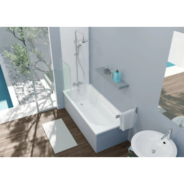 Baignoire Rectangulaire Acrylique 160x75cm ALTERNA Concerto 3 Blanc - 6875618