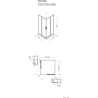 ALTERNA - Paroi Douche Angle Concerto 80x195 - 3330200