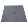 Receveur de Douche Extra-Plat 90x90x3cm O'DESIGN Iro Solidstone Tonka Gris - IRO90X90T - NEUF