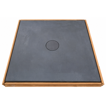 Receveur de Douche Extra-Plat 90x90x3cm O'DESIGN Iro Solidstone Tonka Gris - IRO90X90T